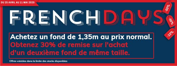 French Days - Promo Fonds Colorama 1,35 x 11m 